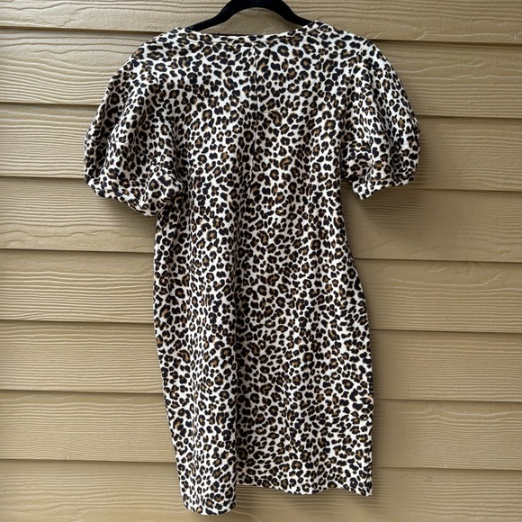 Velvet Jolene Leopard Puff-Sleeved Mini Dress Size Small - Picture 8 of 9